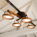 CRUX CEILINGLIGHT リモコン付き 4灯 クルックス LEDシーリングライト【日本製 照明器具 リビング 子供部屋 天井照明 直付け 電気 間接照明 ナチュラル カントリー 10畳用 和モダン インテリアライト 寝室 おしゃれ照明 ビンテージ ウッド ダイニング用 食卓用 一人暮らし】