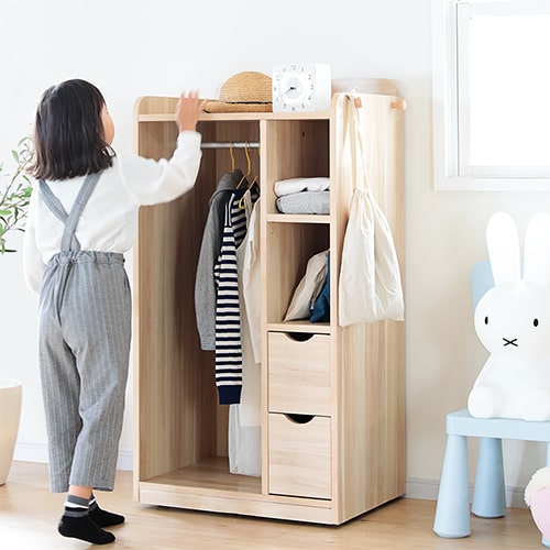 【1300円OFF!12/4 20時~】エンケル キッズ enkel kids ワードローブ 収納 衣装棚 ハンガーラック コートハンガー キッズハンガーラック...