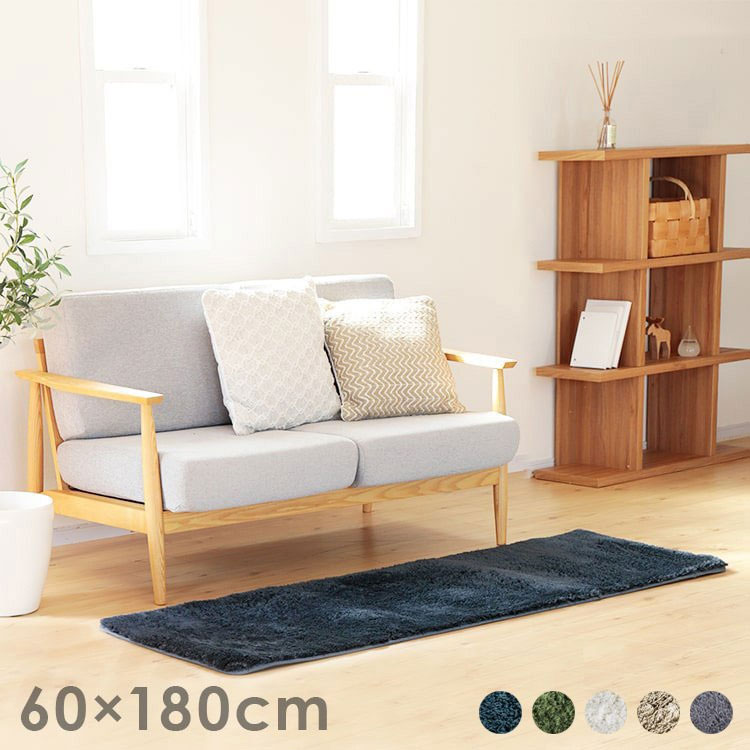 洗える キッチンマット ペコラ 60×180cm キッチン キッチン雑貨ラグマット 玄関マット マイクロファイバー 滑り止め 幅60 モダン シンプル 北欧 かわいい ふわふわ さらさら ふかふか 丸洗いOK マット おしゃれ 韓国インテリア