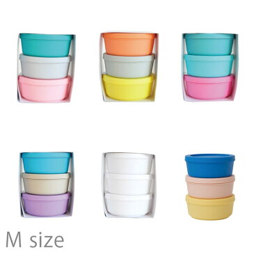 CASEbyCASEbyCASE Mサイズ 3個セット【CASE by ランチボックス お弁当 お弁当箱 弁当 ランチ 保存容器 冷凍 電子レンジ対応 連結 雑貨 おしゃれ 可愛い かわいい カラフル 誕生日 ギフト 運動会 プレゼント プチギフト ピクニック 小学生 テレワーク 在宅】