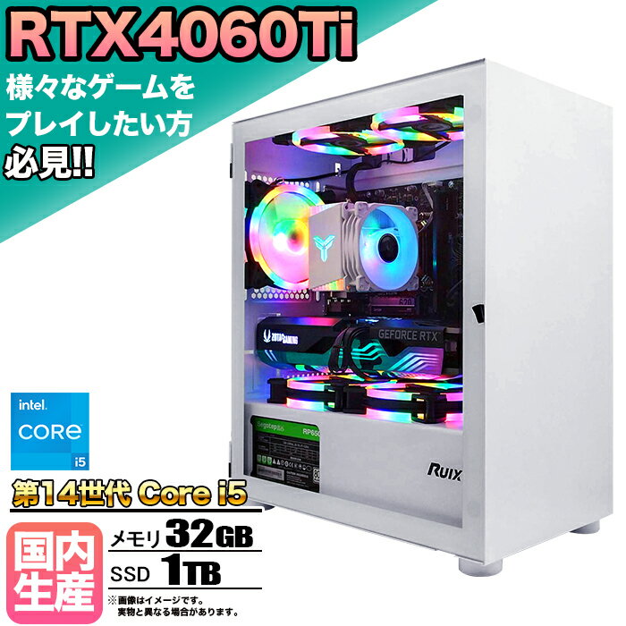 RTX4060TiܡۡڹΩ ʡۥߥPC ǥȥåץѥ ӥͥ GeForce RTX4060Ti Intel...