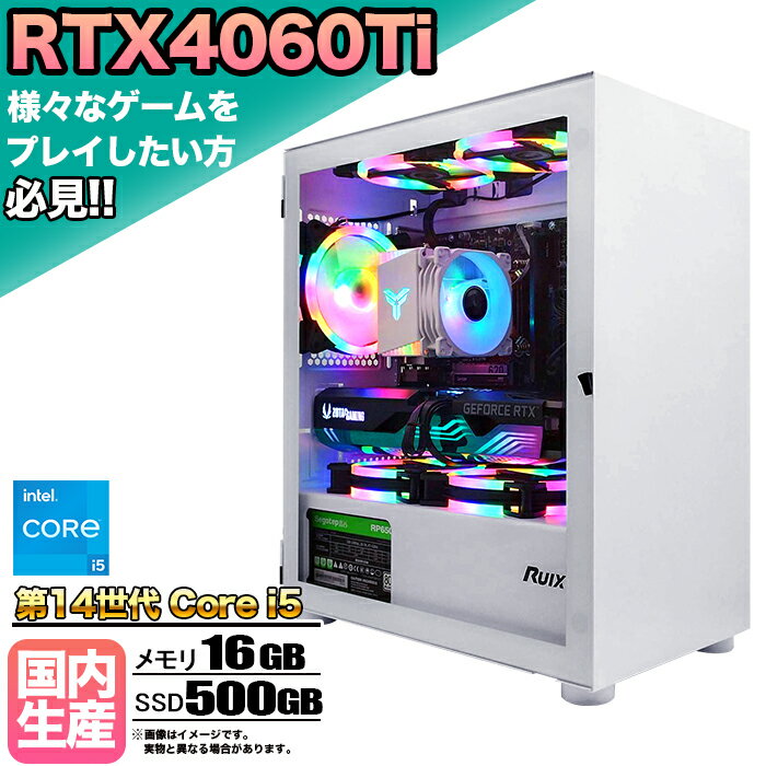 RTX4060TiܡۡڹΩ ʡۥߥPC ǥȥåץѥ ӥͥ GeForce RTX4060Ti Intel...