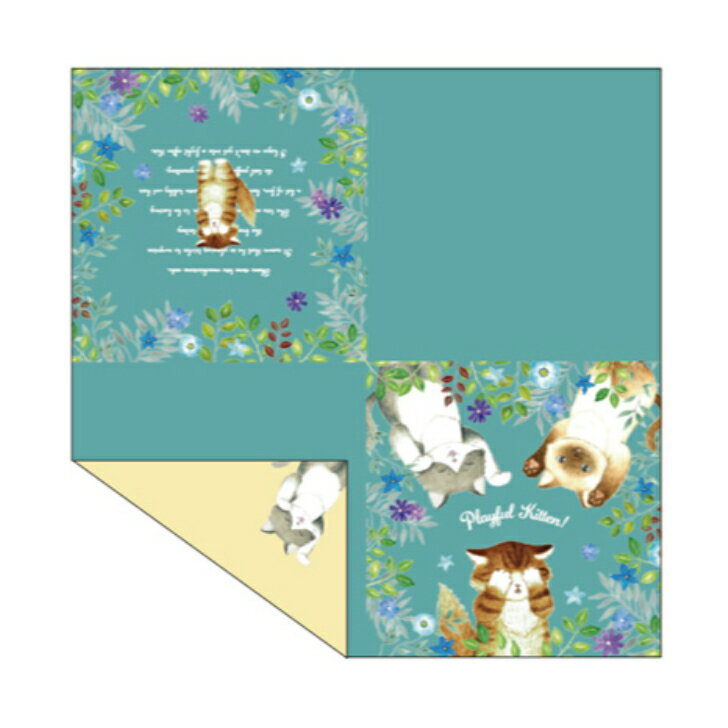 omotenashi cloth おもてなしクロス　じゃれあうネコたち　OMOTE-80