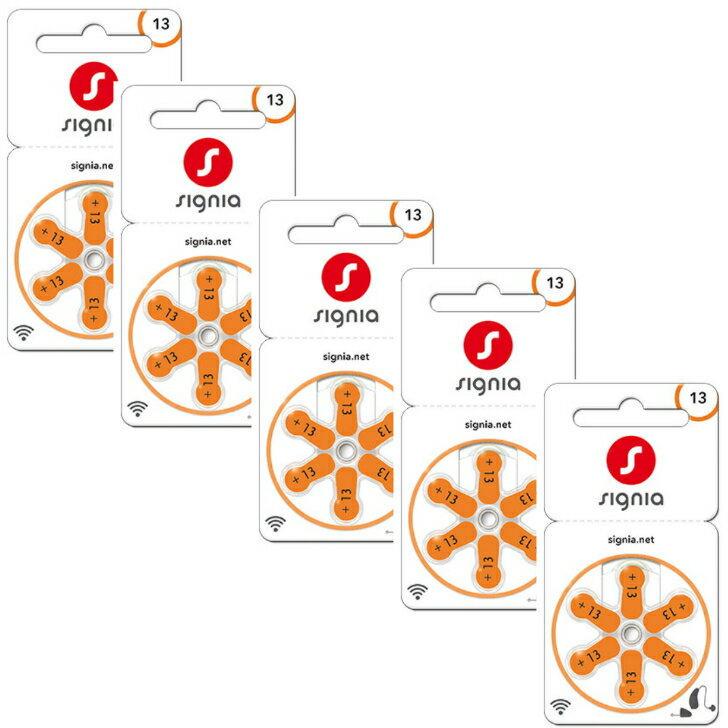 signia シグニア 補聴器用空気電池 PR48(13)5パックセット