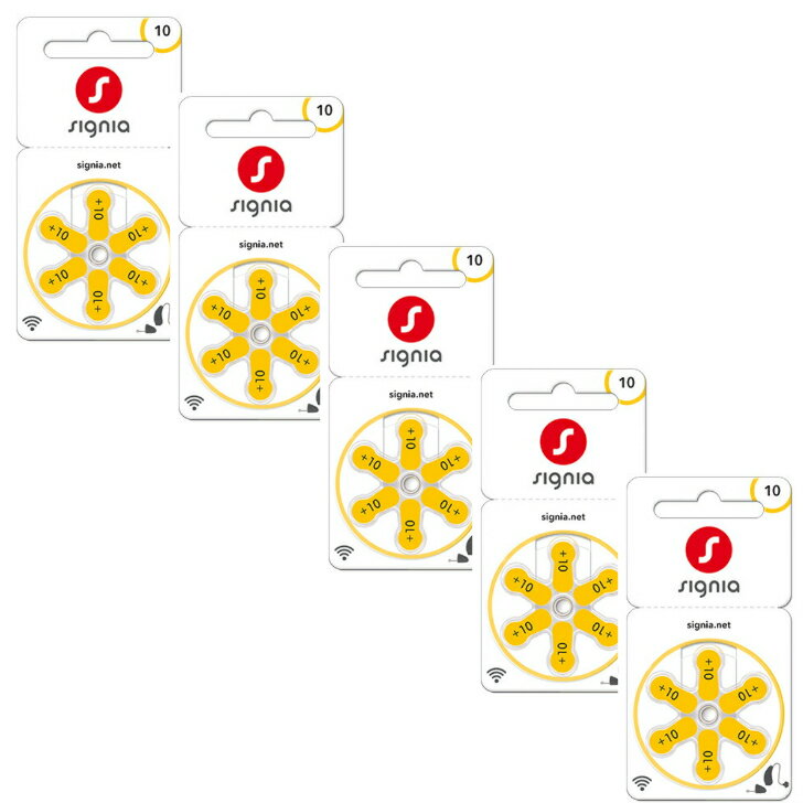 signia　シグニア　補聴器用空気電池　PR536（10）5パックセット