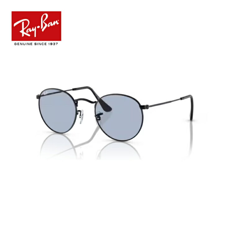 Rakuten - Ray-Ban　レイバンサングラス　ORB3447 Round metal　ラウンドメタル　002/64　ブラック/ブルー　50□21-145　1N