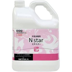 手指消毒用　Nstar エヌスターアルコール消毒薬　5L消毒液 除菌 スプレー 5リットル エタノール 詰め替え 76.9%