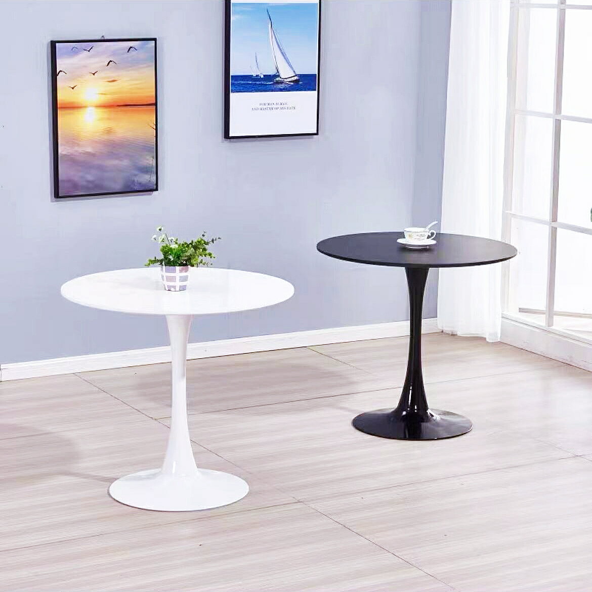 期間ポイントアップ カフェテーブル 円形テーブル ダイニングテーブルセット おしゃれ 丸テーブル 白 黒 ブラック ブラウン 大理石天板 ティーテーブル 北欧 ...