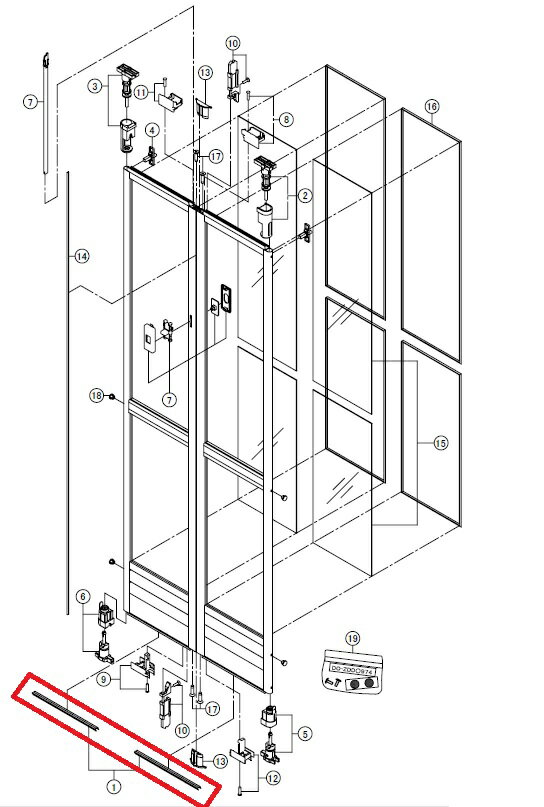Bath Supplies - LIXIL(INAX) 下桟止水パッキンセット DO-ZDCD509L2
