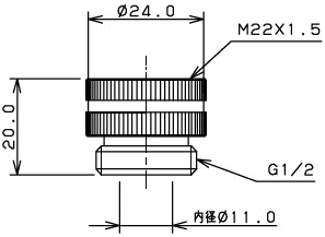 カクダイ シャワーホース用アダプター 9318G