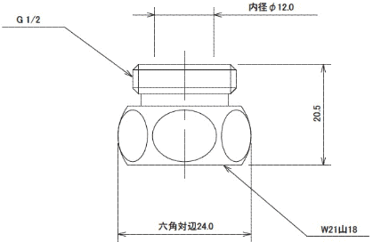 カクダイ シャワーホース用アダプター 9318Y 2