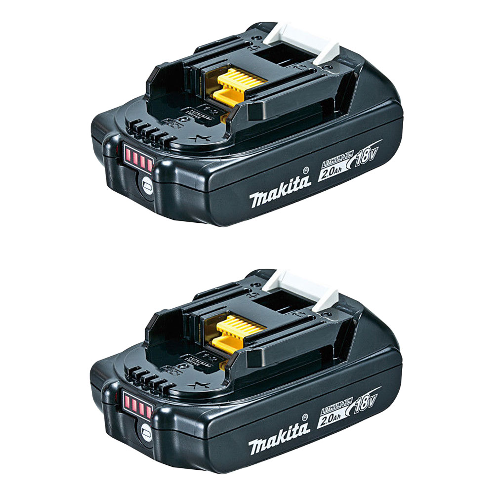 2個セット マキタ BL1820B A-61715 リチウムイオンバッテリー 18V 2.0Ah 2本セット 残量表示 軽量 薄型 純正 makita