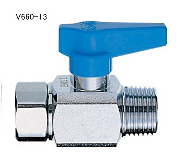 SANEI 三栄水栓 ナット付ボールバルブ V660-13