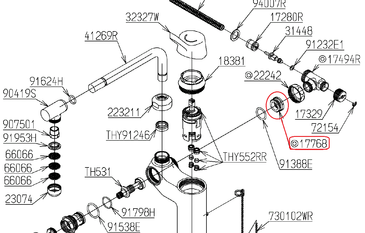 TOTO製シングルレバー混合水栓　TL381AG1ZKX等に適合 ご注文後にお取り寄せいたします。 適合をご確認の上、ご注文をお願いいたします。