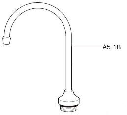 三菱ケミカルクリンスイ(三菱レイヨンクリンスイ) ノズル A5-1B Cleansui ミツビシ 台所 アンダーシンク 水栓 部品 蛇口 吐水 リフォーム DIY 主夫 修理 修繕 取り替え 取り付け 交換 切替 エコ