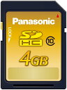 パナソニック 4GB SDHCメモリーカード CLASS10 RP-SDWA04GJK