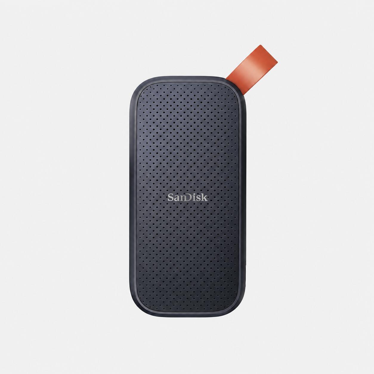 SDSSDE30-480G-J25 外付けSSD USB-A接続 ブラック/オレンジ ［480GB /ポータブル型］4523052024351 最大容量480GB、最大読出し速度520MB毎秒の高速データ転送を実現した、サンディスクのポータブルSSDです。 商品説明最大容量480GB、最大読出し速度520MB毎秒の高速データ転送を実現した、サンディスクのポータブルSSDです。コンパクトで持ち運びやすく、WindowsとMacの両方に対応しています。最大容量480GBのポータブルSSD最大読出し速度520MB毎秒の高速データ転送USB Type Aケーブル同梱WindowsとMacの両方に対応持ち運びに便利なコンパクトサイズ2mの落下に耐える高耐久モデルキーホルダーやフックに掛けられるラバーハングタブ付き主な特長容量 最大480GB読出し速度 最大520MB毎秒付属品 USB Type Aケーブル対応OS Windows、Mac耐久性 2mの落下に耐える高耐久モデルその他 ラバーハングタブ付きスペック情報本体サイズ 幅9.91mm x 高さ46.9mm x 奥行96.9mm本体重量 40g対応OS Windows 10、Windows 8.1、macOS High Sierra、Mojave、Catalina容量 480GB最大記憶容量 480GB 5