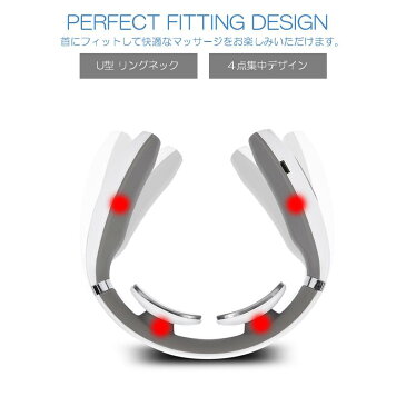 ★送料無料★ 日本語説明書 首・肩のコリをほぐす ワイヤレス マッサージ機 EMS 温熱 電気刺激 実用的 プレゼント 健康グッズ 軽量 温め 肩 首 解消 ネック リラックス ケア リラクゼーション 健康 温める グッズ ポータブル 携帯マッサージ機 3Dフィット 充電式
