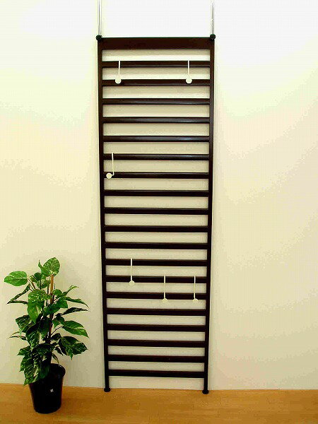 突っ張り ボーダーパーテーション 幅60cm RO-60PM【日本製・送料無料】 パーテーション ラダー 壁面収納 フック付き ラダーラック パーテーション つ...