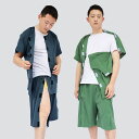 春夏 着脱簡単 介護服 腕足 理学療法服 骨折 術後便利輸液 病衣 検査 着替え パジャマ コットンスーツ 全開 自宅 レジャー ゆったり快適送料無料