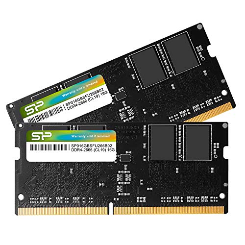 シリコンパワー ノートPC用メモリ DDR4-2666(PC4-21300) 16GB×2枚 260Pin 1.2V CL19 Mac対応 SP032GBSFU266B22