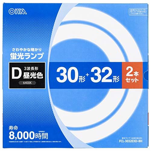 オーム電機 丸形蛍光ランプ 30形+32形 3波長形昼光色 2本セット [品番]06-4524