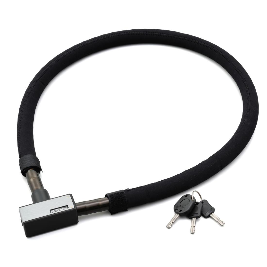 デイトナ(Daytona) バイク用 バイクロック φ20mm ストロンガースチールリンクロック 1200mm キーロックタイプ シルバー 97660