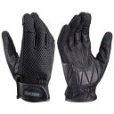 デイトナ(Daytona) バイク用 グローブ 春夏 手のひら本革(ヤギ革) スマホ対応 フルメッシュ スタンダードグローブ DG-001 ブラック Lサイズ 32208