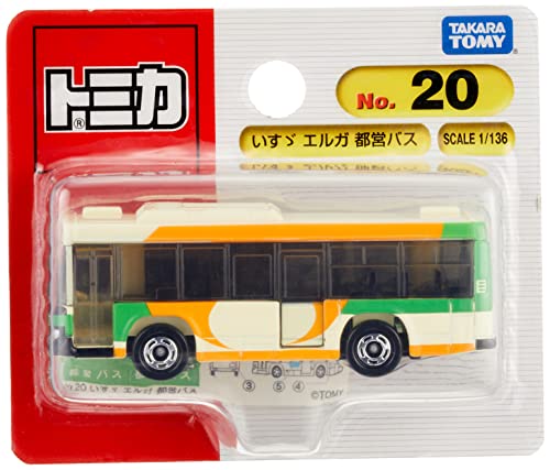 タカラトミー『 トミカ No.20 いすゞ エルガ 都営バス (ブリスターパッケージ) 』 ミニカー 車 おもちゃ 3歳以上 ブリスターパッケージ 玩具安全基準合格 STマーク認証 TOMICA TAKARA TOMY