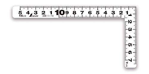 シンワ測定(Shinwa Sokutei) 曲尺平ぴた ホワイト 15cm 表裏同目 11170