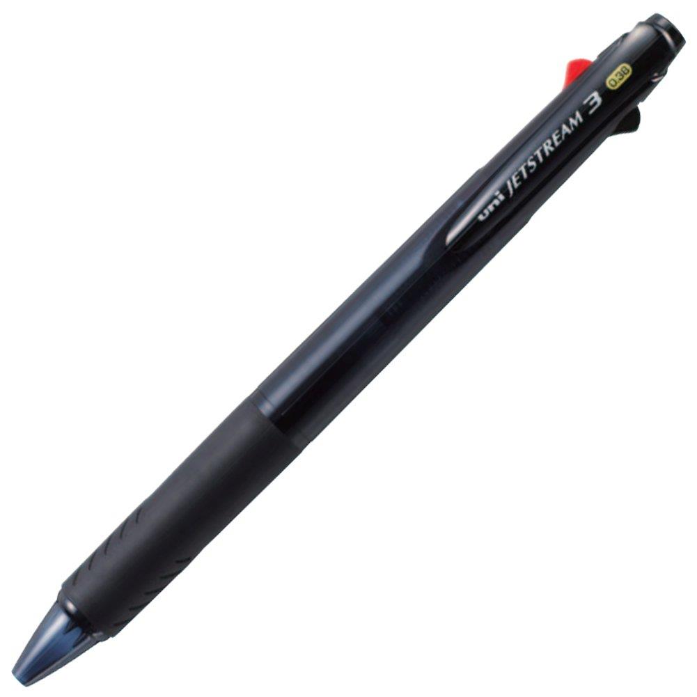 三菱鉛筆 3色ボールペン ジェットストリーム 0.38 透明ブラック 書きやすい SXE340038PT24