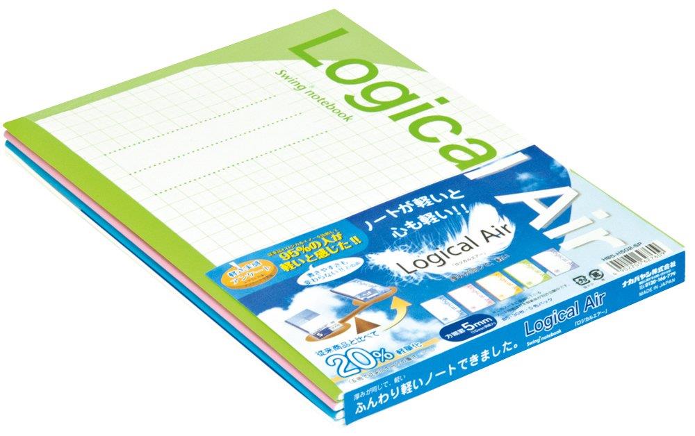 ナカバヤシ ノート ロジカルエアー軽量ノート 方眼5mm B5 5冊パック HB5-H502-5P