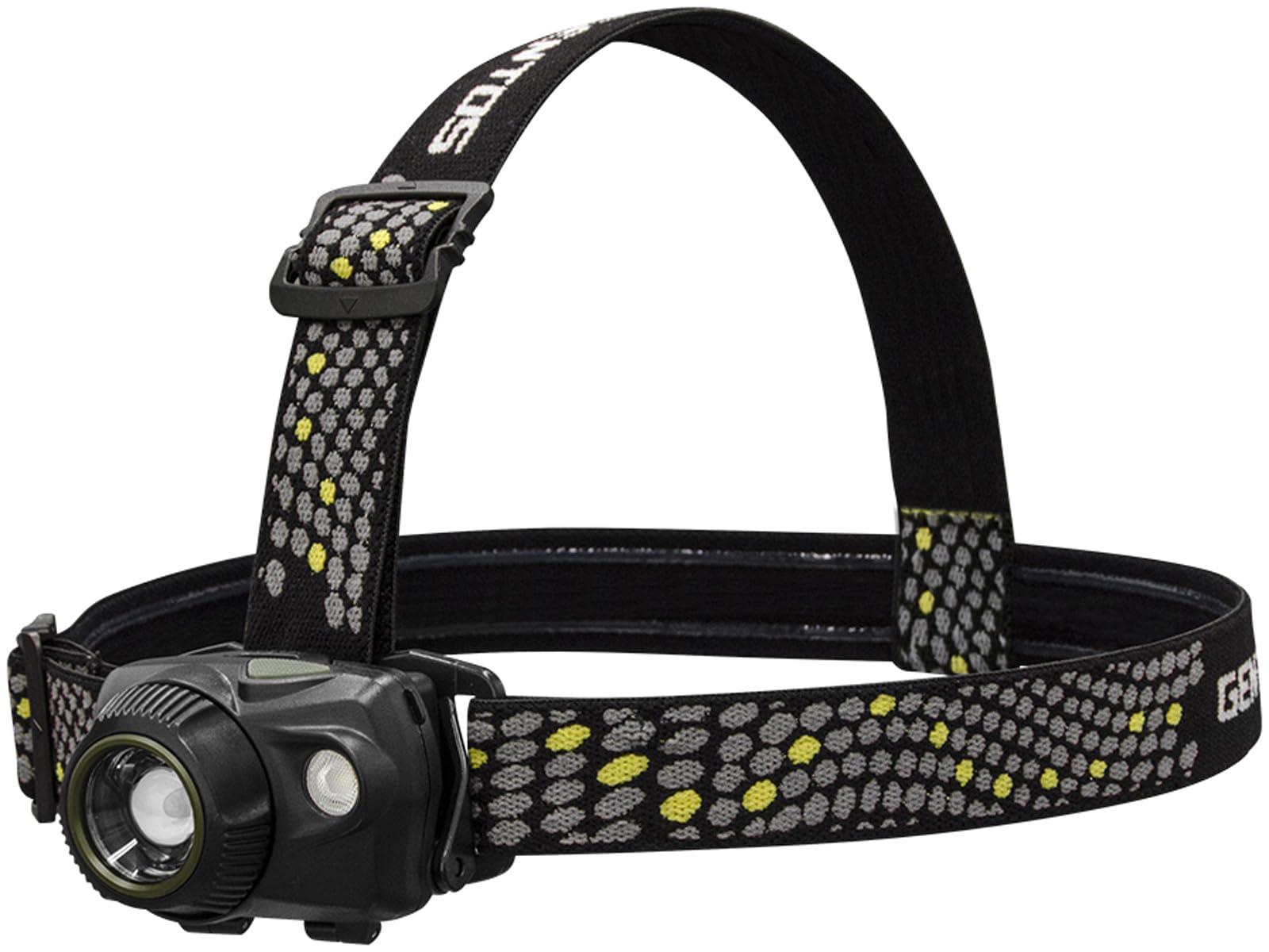 GENTOS(ジェントス) LED ヘッドライト 【明るさ300ルーメン/実用点灯6時間/耐塵/防滴】 単4形電池3本または専用充電池(別売り)使用 ダブルスタ...