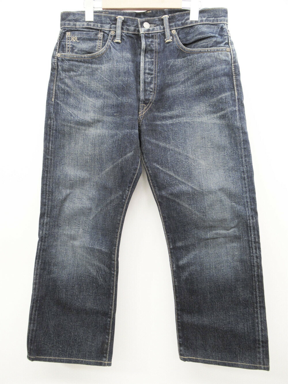【中古】RRL ダブルアールエル DOUBLE RL デニム パンツ ジーンズ ボタンフライ セルビッチ 赤耳 USA製 綿100％ メンズ (BT-219)のサムネイル