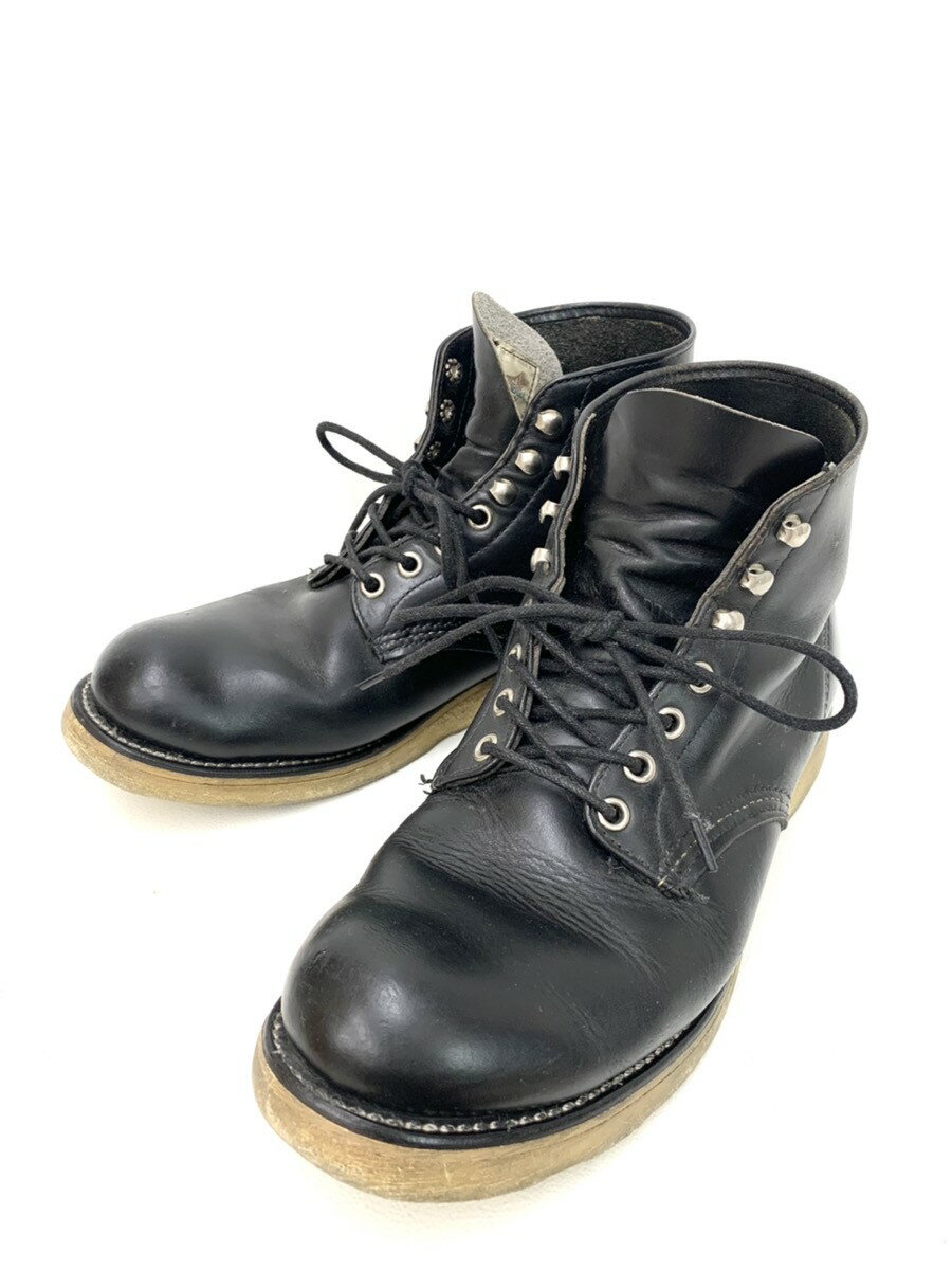 【中古】レッドウイング RED WING アイリッシュセッター 犬タグ プレーントゥ 8165 メンズ靴 ブーツ その他 ブラック 201-shoes70