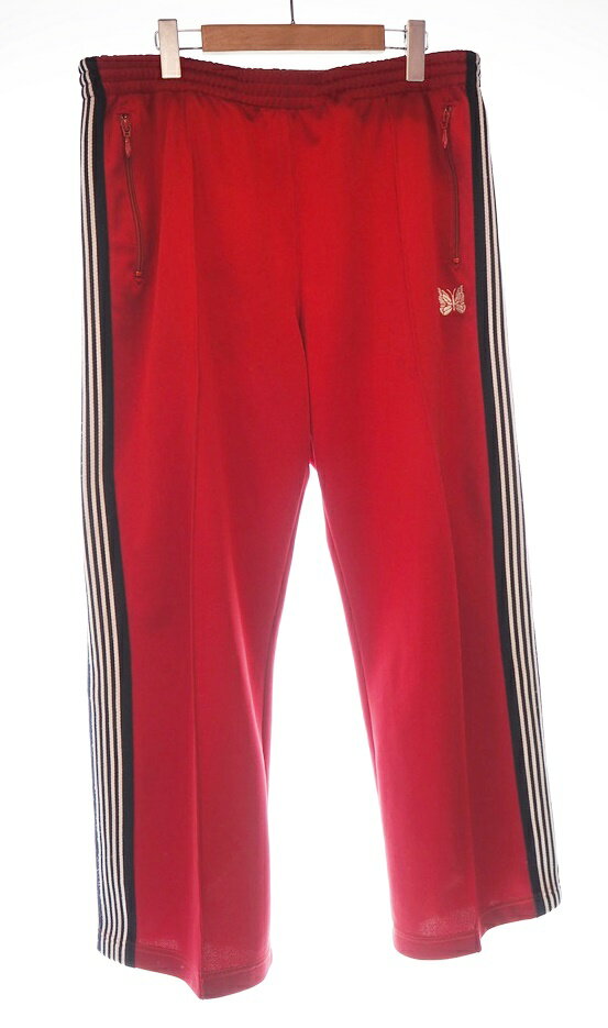 【中古】ニードルズ NEEDLES 19ss ニードルス Track Pants トラックパンツ ジャージ バタフライ ライン 赤 XL EJ198 ボトムスその他 ライン レッド LLサイズ 101MB-154