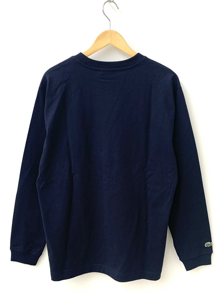 【中古】ラコステ LACOSTE EXCLUSIVE EDITION クルーネック 長袖 カットソー TH713PL ロンT ロゴ ネイビー Sサイズ 201MT-1012