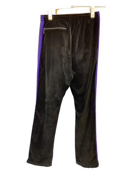 【中古】ニードルス Needles Narrow Track Pant-C/Pe Velour サイドラインベロアナロートラックパンツ ベロア ブラック 黒 ライン 蝶 紫 ボトム ボトムスその他 ライン ブラック Sサイズ 101MB-78