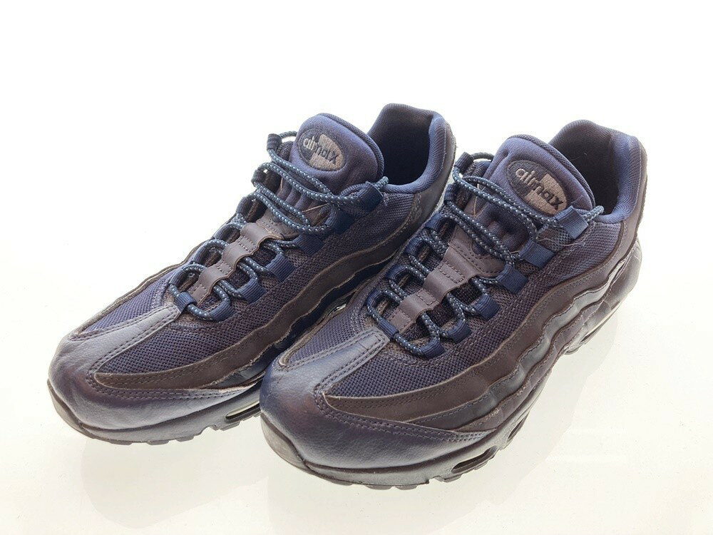 【中古】●●ナイキ NIKE AIR MAX 95 ESSENTIAL ナイキ エアマックス 95 エッセンシャル ミッドナイトネイビー/オビシディアン 靴 メンズ靴 スニーカー ネイビー 27.5cm 101-shoes324