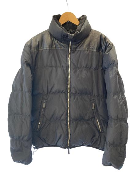 【中古】ディーゼル DIESEL diesel ダウンジャケット チャームロゴ JKT 黒 アウター ジャケット 無地 ブラック LLサイズ 101MT-299