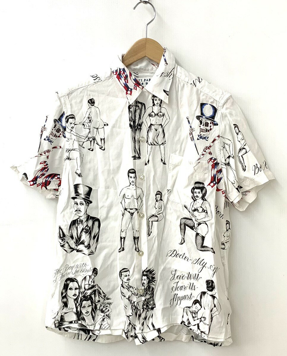 yÁzR}A WACKO MARIA X BORN X RAISED SHORTSLEEVE HAWAIIAN SHIRT nCAVc AnVc Vc  zCg STCY 201MT-671