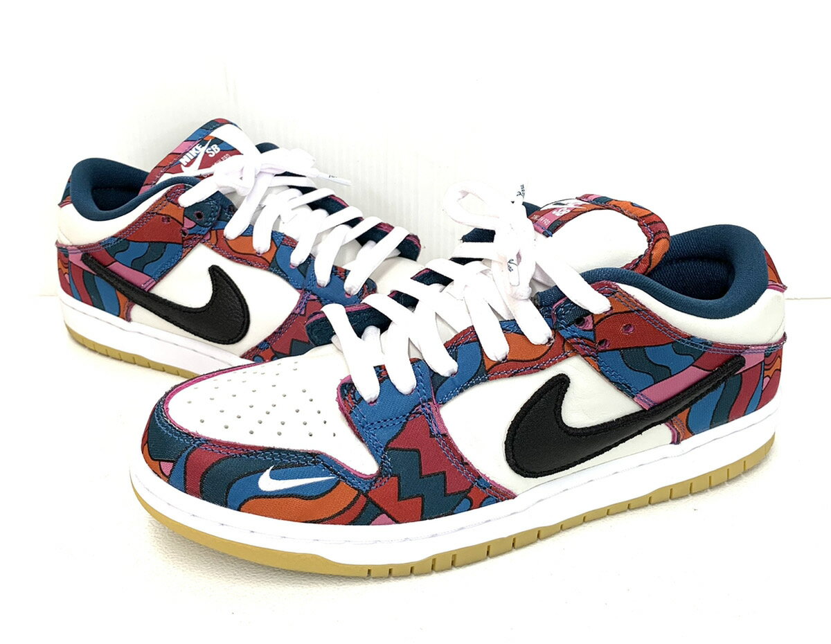 【中古】ナイキ NIKE スケートボーディング ダンク ロー プロ クイックストライク SB DUNK LOW PRO QS DH7695-600 メンズ靴 スニーカー ロゴ マルチカラー 201-shoes234