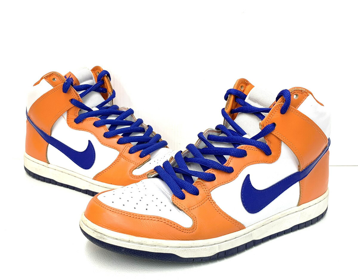 【中古】ナイキ NIKE スケートボーディング ダンク ハイ ダニー スパ SB DUNK HIGH TRD QS DANNY SUPA AH0471-841 メンズ靴 スニーカー ロゴ オレンジ 201-shoes305