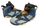 【中古】ジョーダン JORDAN AIR JORDAN 6 RETRO DENIM エアジョーダン 6 レトロ ウォッシュドデニム ブルー系 青 シューズ CT5350-401 メンズ靴 スニーカー ブルー 28cm 101-shoes999