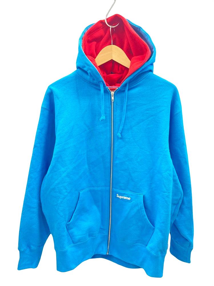 【中古】シュプリーム SUPREME Double Hood Facemask Zip Up Hooded Sweatshirt 22AW 22FW ダブルフードフェイスマスクジップアップスウェットパーカー ブルー系 青 パーカ ロゴ ブルー Mサイズ 101MT-1587