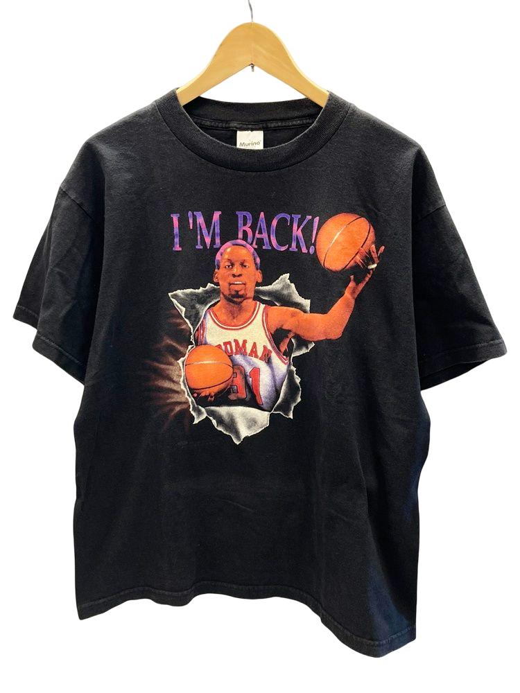 【中古】ヴィンテージT Vintage T-shirt Murina ヴィンテージ 90年代 90S 90s Dennis Rodman デニス ロッドマン I 039 M BACK ブラック系 黒 Made in USA Tシャツ プリント ブラック Lサイズ 101MT-1653