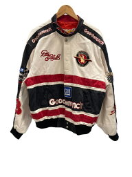 【中古】ジェフ ハミルトン JEFF HAMILTON RACING COLLECTION レーシングコレクション Goodwrench WINSTON CUP レーシングジャケット ボンバージャケット コットンジャケット USA製 ジャケット 刺繍 ホワイト Mサイズ 101MT-1662