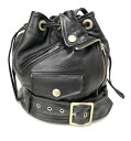 【中古】ビューティフル・ピープル beautiful people 213shrink leather drawstring bag バッグ レディースバッグ かごバッグ 無地 ブラック 201goods-213