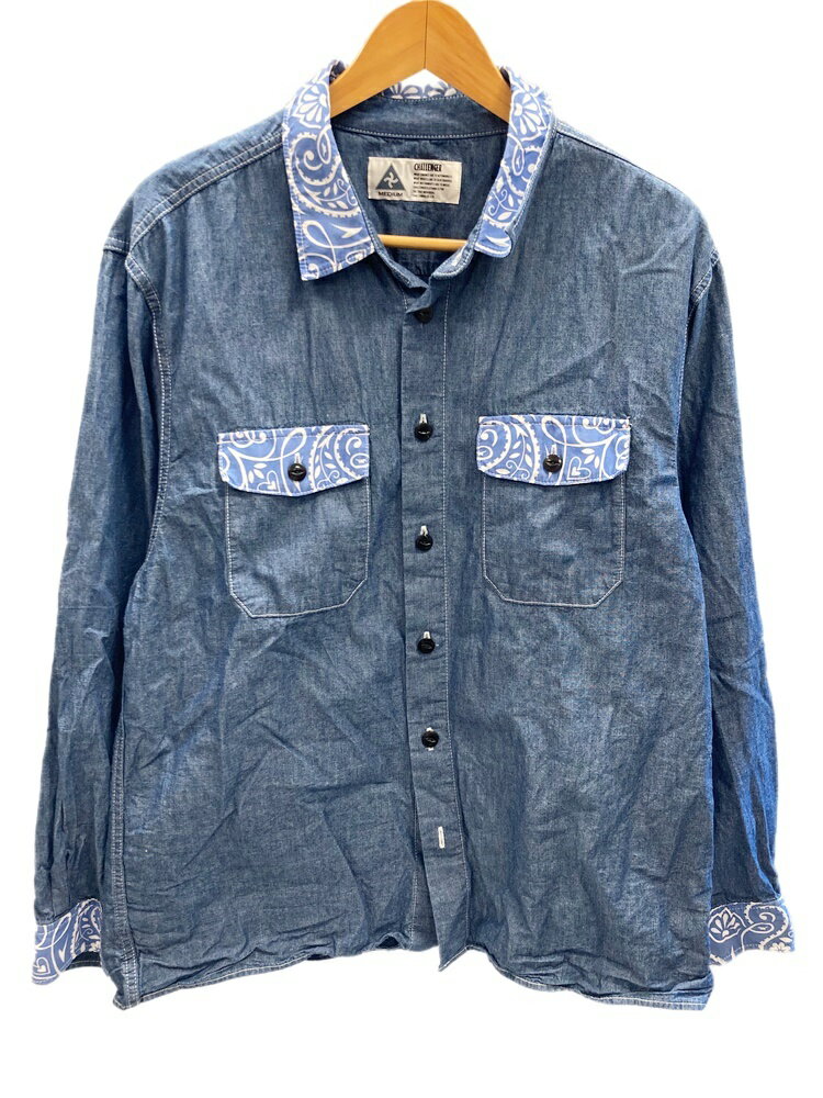 yÁz`W[ Challenger BANDANA REMAKE SHIRT / INDIGO Vu[Vc  Vc o_i u[n  Made in JAPAN { CLG-SH 022-001 MEDIUM Vc u[ MTCY 101MT-1731