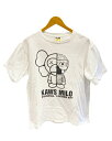 【中古】ア ベイシング エイプ A BATHING APE × OriginalFake KAWS カウズ milo マイロ 半袖 白 Made in JAPAN Tシャツ プリント ホワイト Lサイズ 101MT-1794